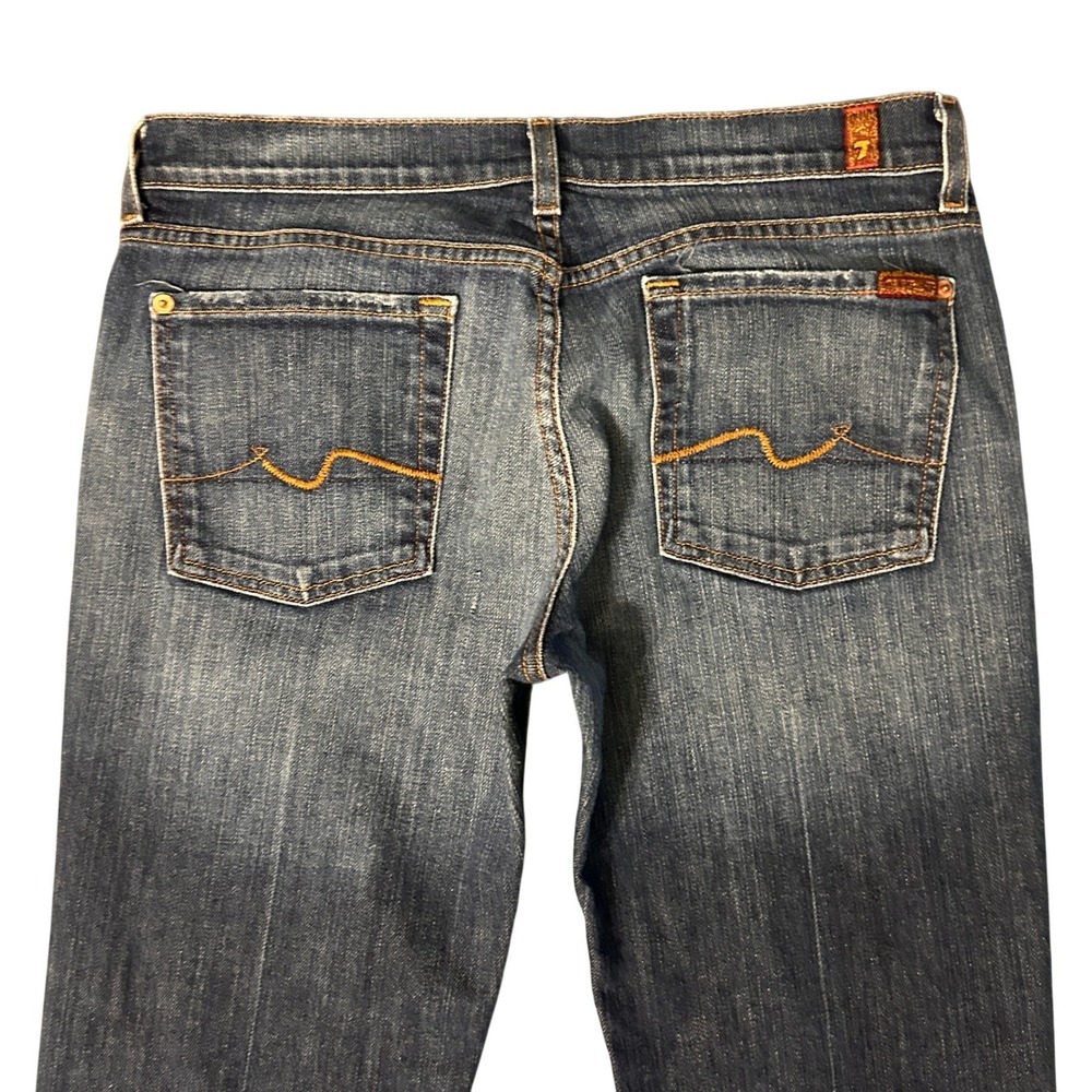 7 For All Mankind Jeans Womens 31 Long Bootcut Flare Denim USA Made 32x34
